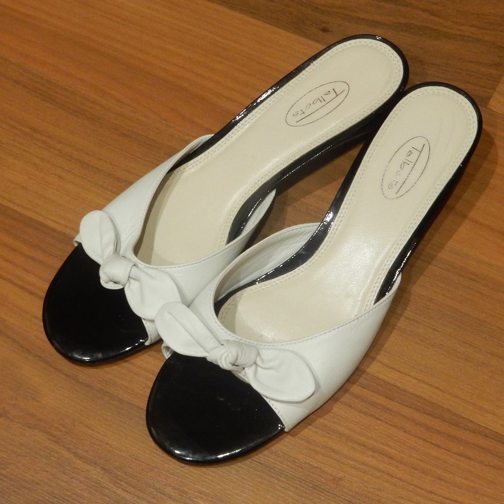 Black and white Talbots sandals